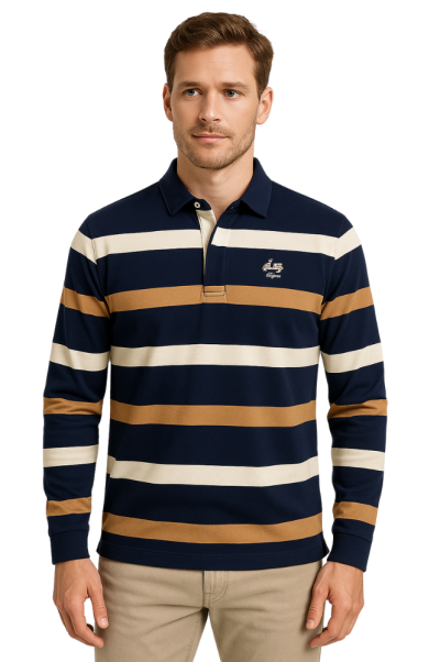 Polo rayas Hombre Manga Larga La Vespita