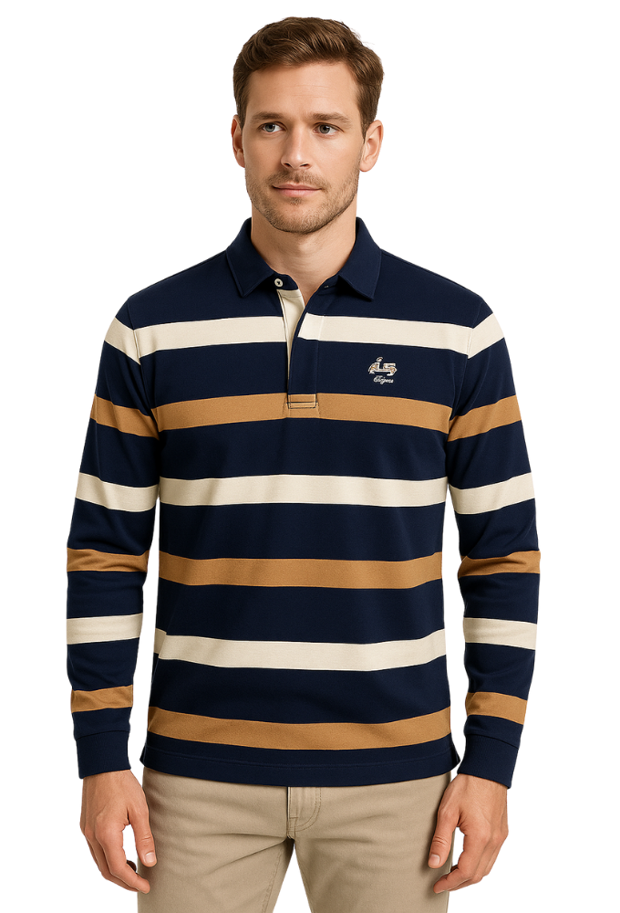 Polo rayas Hombre Manga Larga La Vespita
