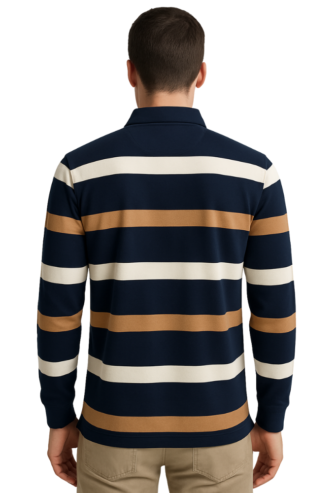 Polo rayas Hombre Manga Larga La Vespita - Imagen 2