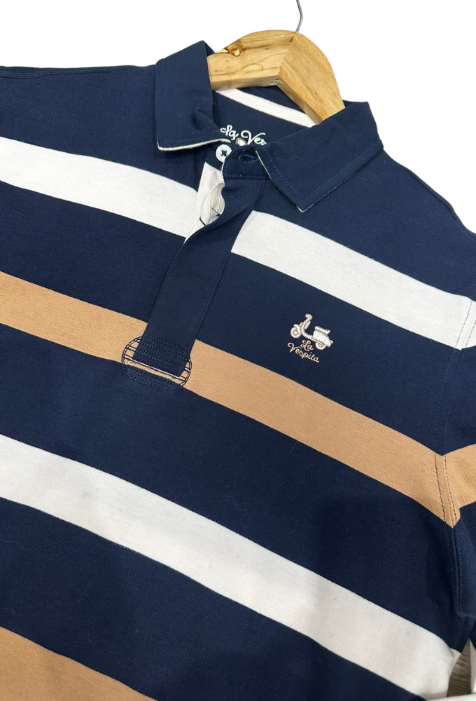 Polo rayas Hombre Manga Larga La Vespita - Imagen 3