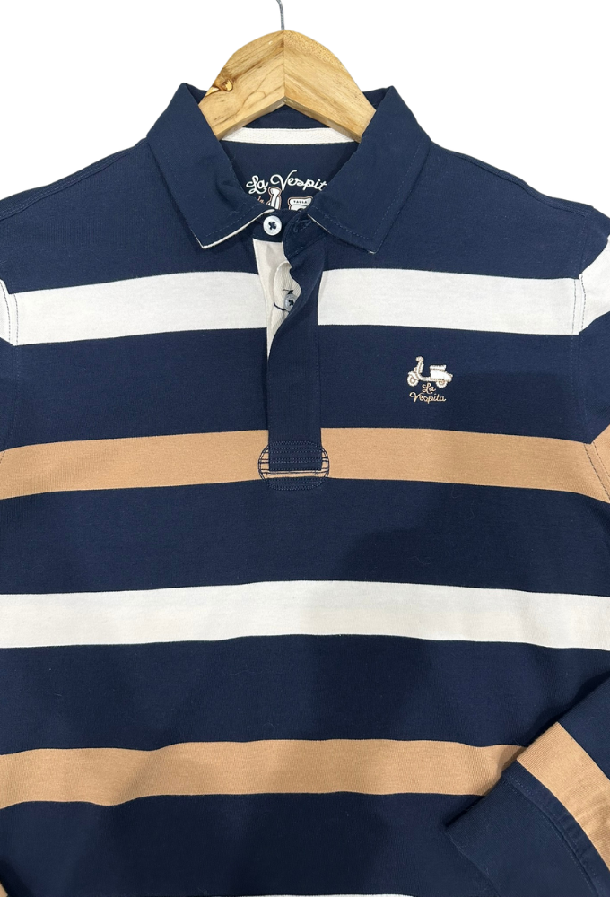 Polo rayas Hombre Manga Larga La Vespita - Imagen 4