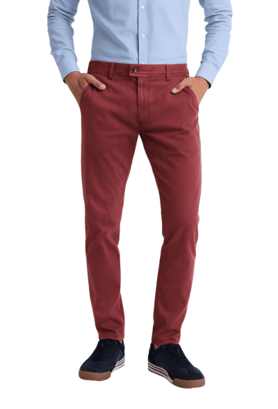 Pantalón chino slim burdeos Williot