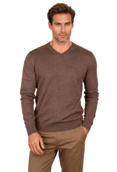 Jersey cuello pico Martin´s 380 marrón