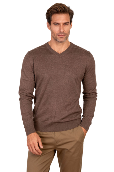 Jersey cuello pico Martin´s 380 marrón