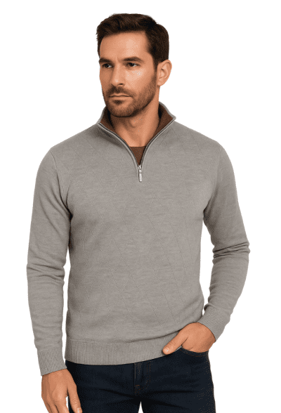 Jersey cuello cremallera gris Martin´s