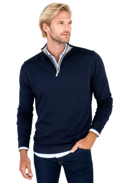 Jersey cuello cremallera Martin´s marino