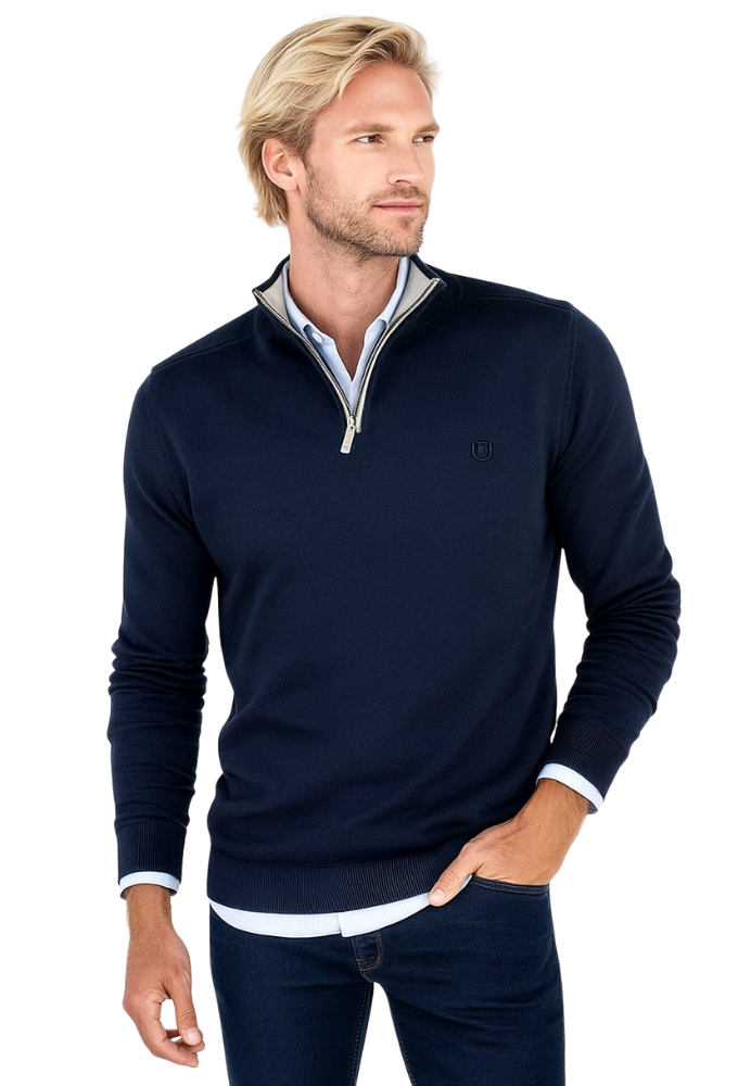 Jersey cuello cremallera Martin´s marino