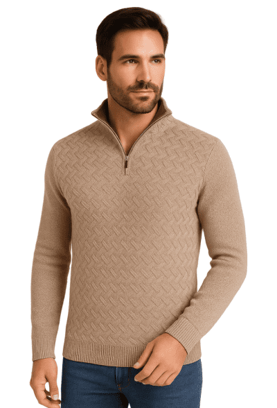 Jersey trenzado cremallera tostado Martin´s