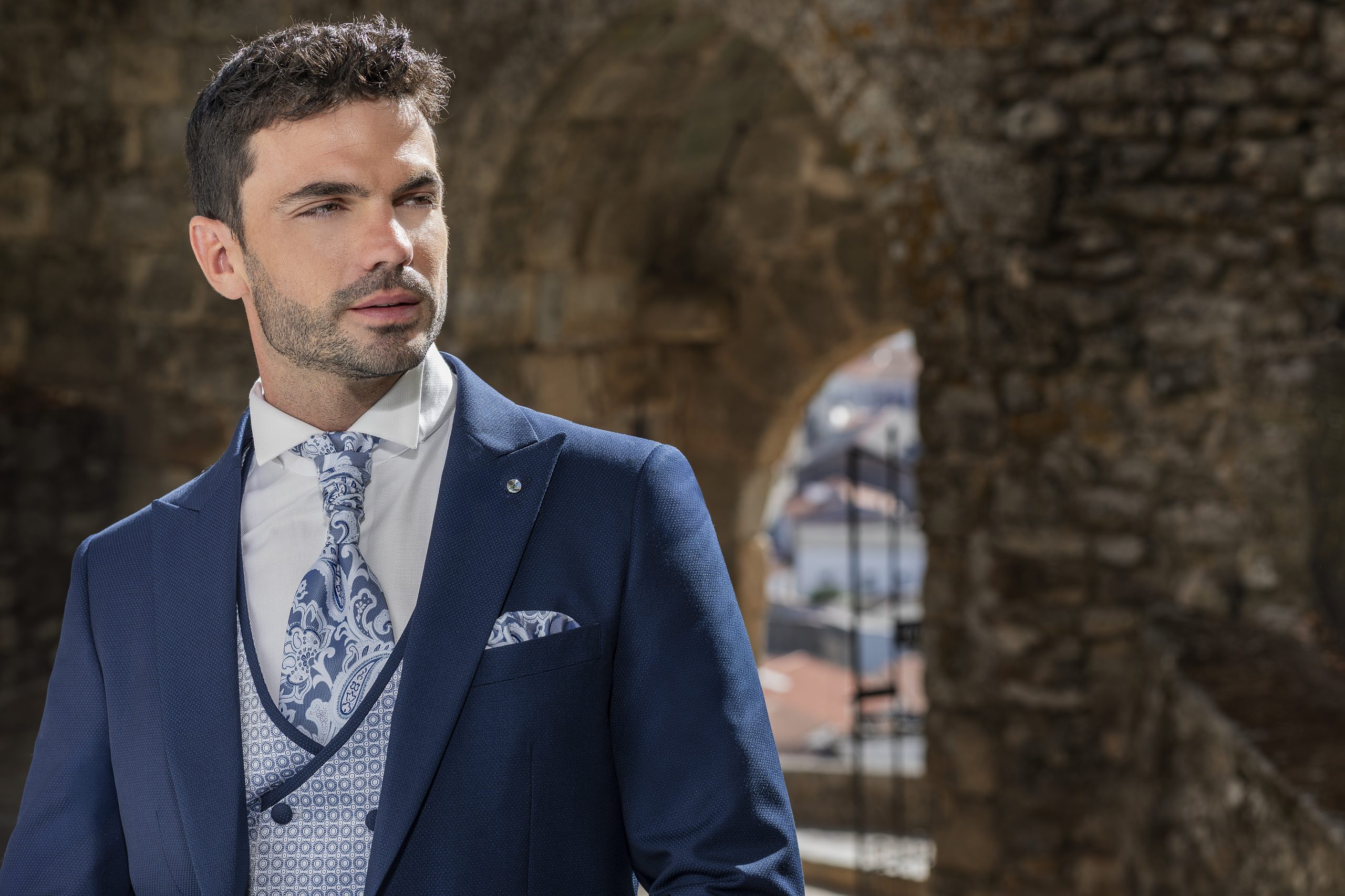 Traje novio Giovanni Ricci Capri azul - Imagen 3