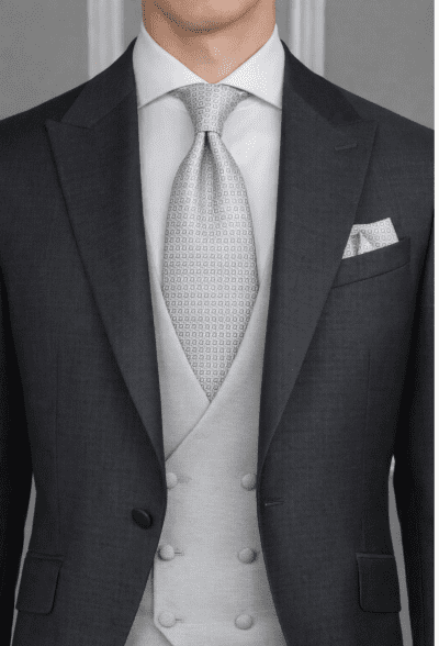 Corbata jacquard plata Etiem