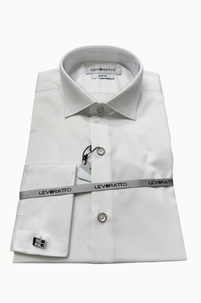 Camisa cuello italiano pajarita levoratto