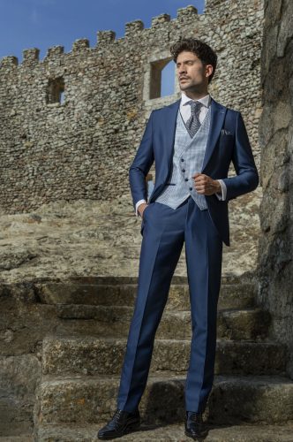 Traje novio Giovanni Ricci Bari Azulón