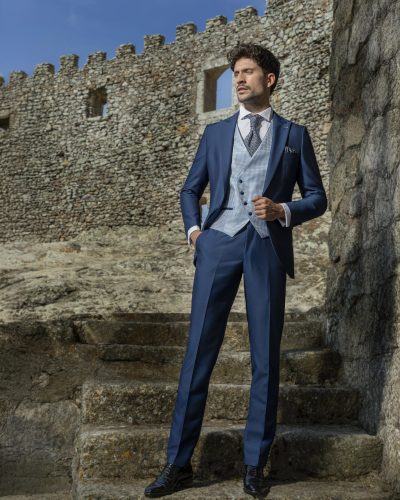 Traje novio Giovanni Ricci Bari Azulón