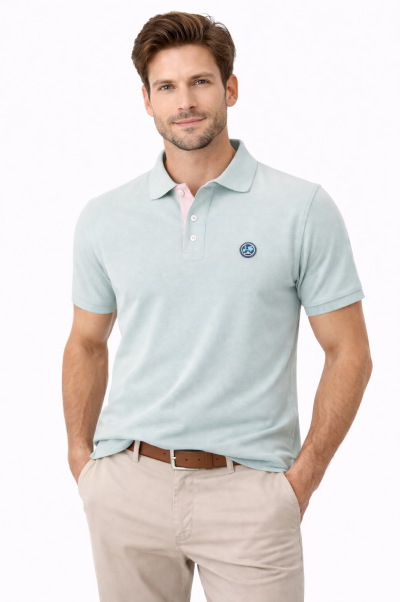 Polo La Vespita Hombre Algodón Piqué menta