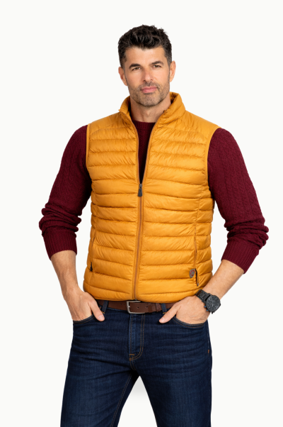 Chaleco acolchado mostaza Javier Lobato