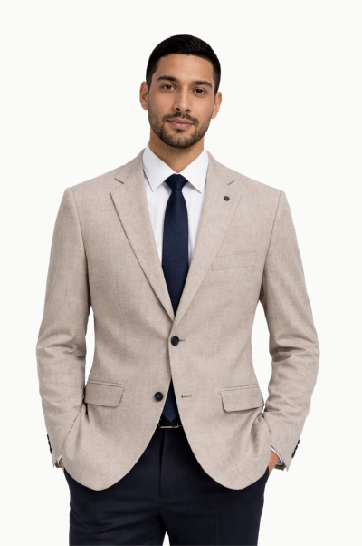 Americana Beige roto lino Dos Galgos