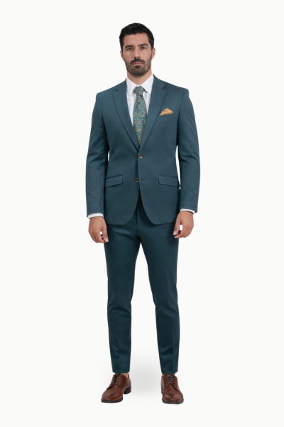 Traje regular fit verde Selinac