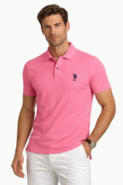 Polo Flynn U.S. Polo Assn. Hombre rosa