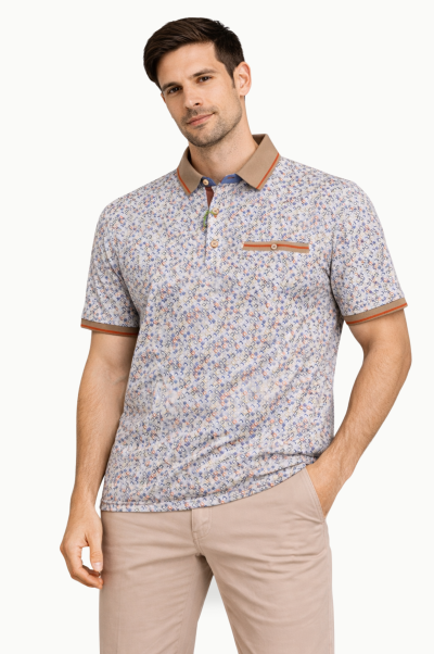 Polo hombre estampado colores 100% algodón