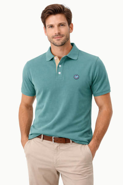 Polo La Vespita Hombre Algodón Piqué petroleo