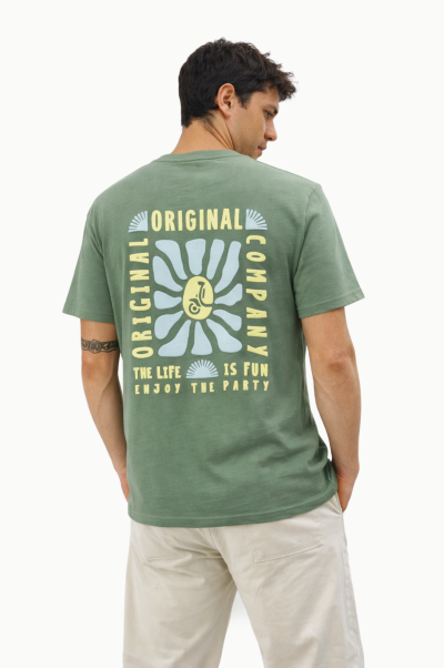 Camiseta La Vespita Summer Hombre Verde Algodón