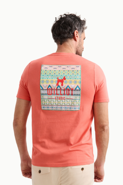 Camiseta logo etnico williot coral