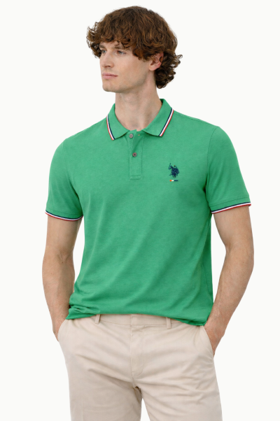 Polo beny U.S. Polo Assn. Verde Hombre Algodón