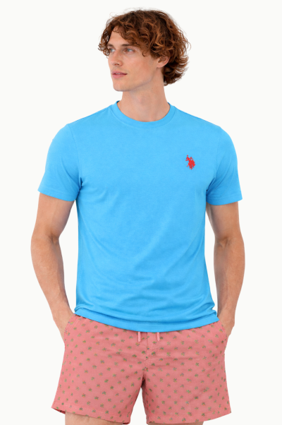 Camiseta Luca Hombre U.S. Polo Assn. azul cian