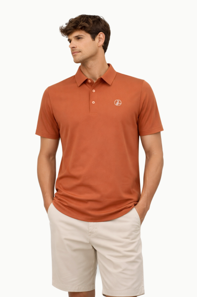 Polo técnico transpirable naranja La Vespita