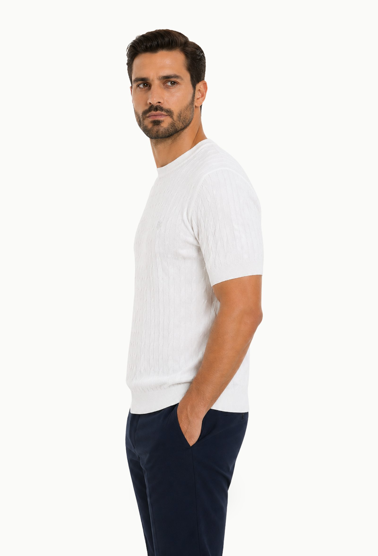 Suéter Martín’s Cotton Hombre 100% Algodón Blanco - Imagen 2