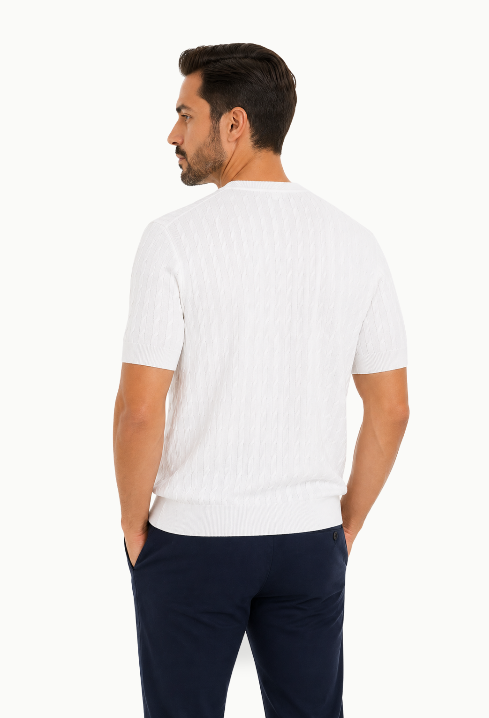 Suéter Martín’s Cotton Hombre 100% Algodón Blanco - Imagen 3