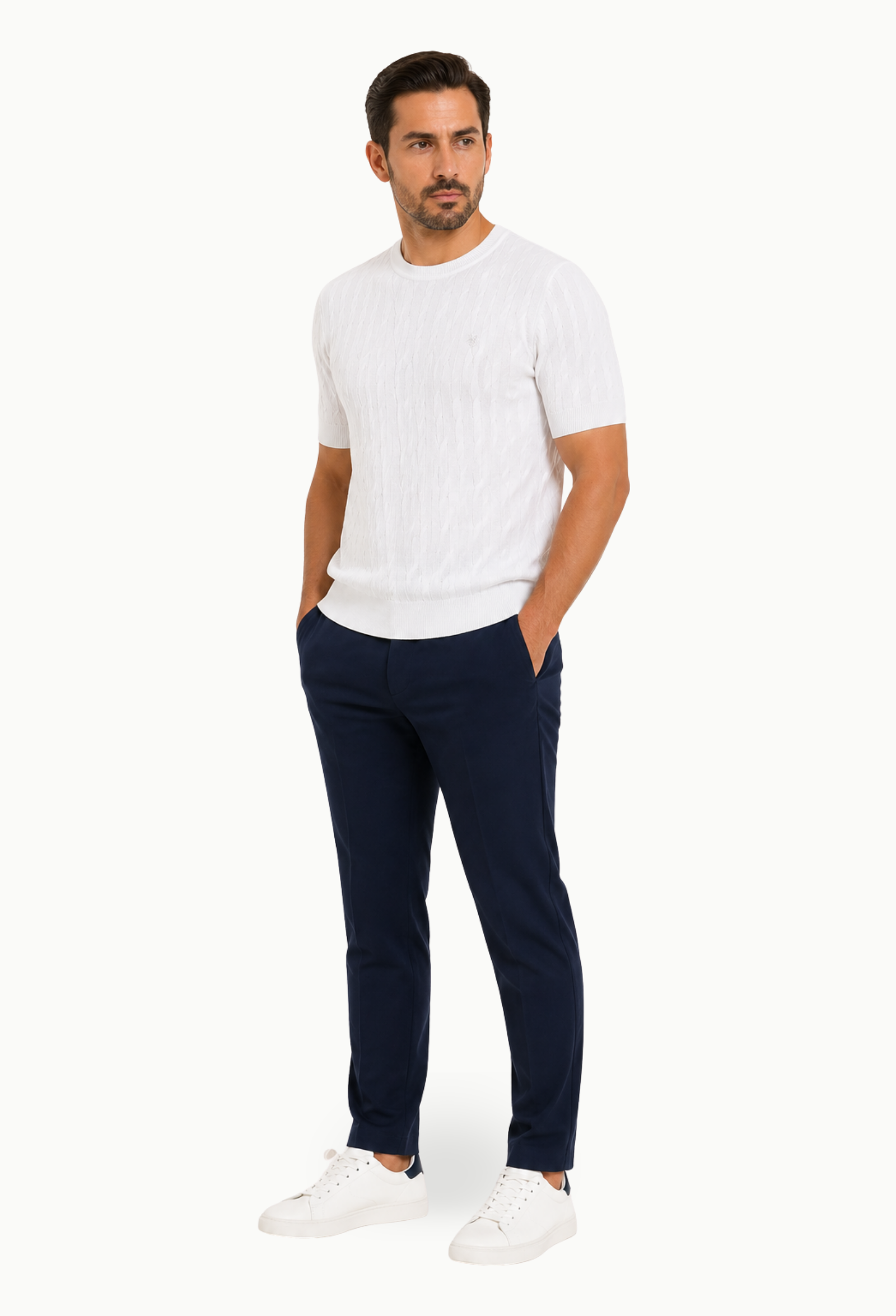 Suéter Martín’s Cotton Hombre 100% Algodón Blanco - Imagen 4