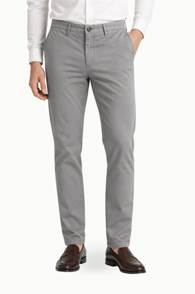Pantalón chino Dos Galgos algodón elástico gris