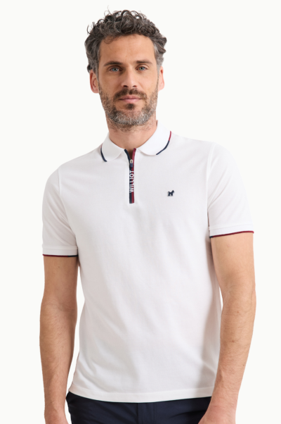 Polo cremallera termosellada blanco Williot
