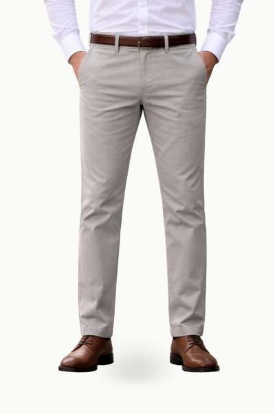 Pantalón chino Urban Button algodón y Tencel elástico hombre