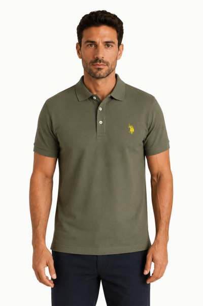 Polo U.S. Polo Assn. Arn Verde Oliva 100% Hombre