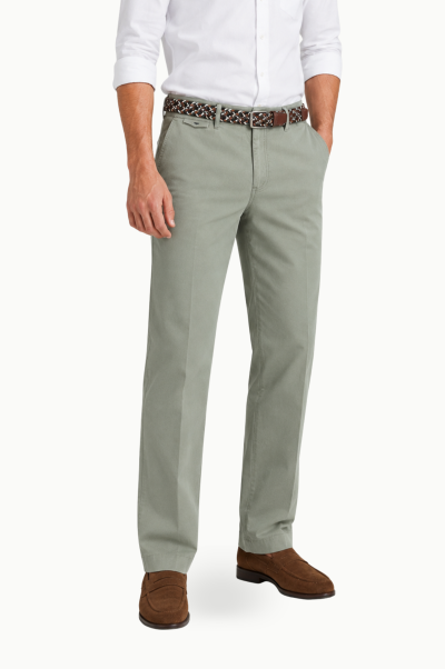 Pantalón algodón Arol Eco Tencel Verde Salvia