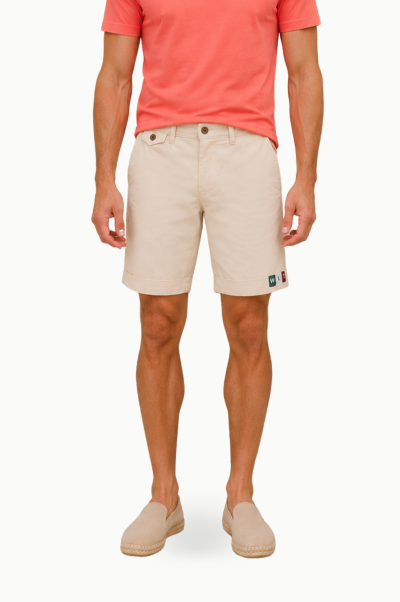 Bermuda beige con vuelta Williot algodón hombre