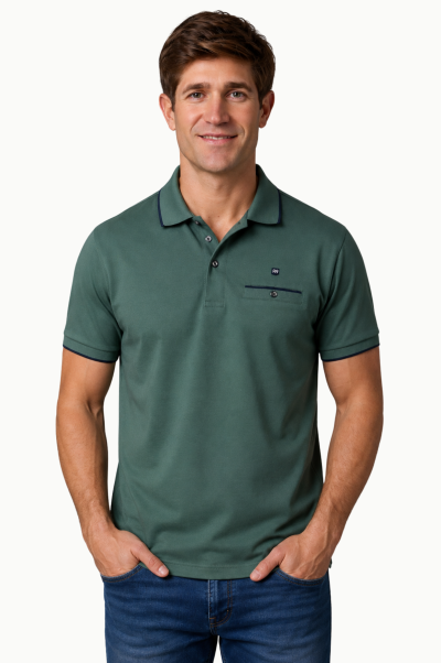 Polo kaki Rever Hombre  Super Fresco