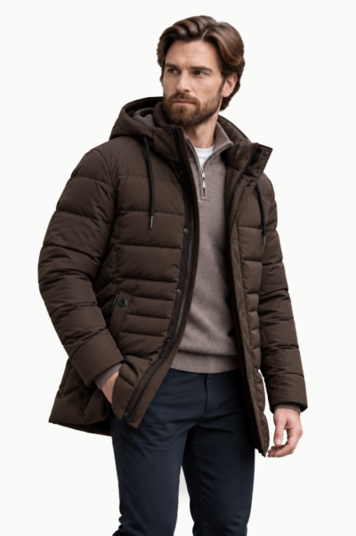 Parka acolchada plaza marrón Capelhi