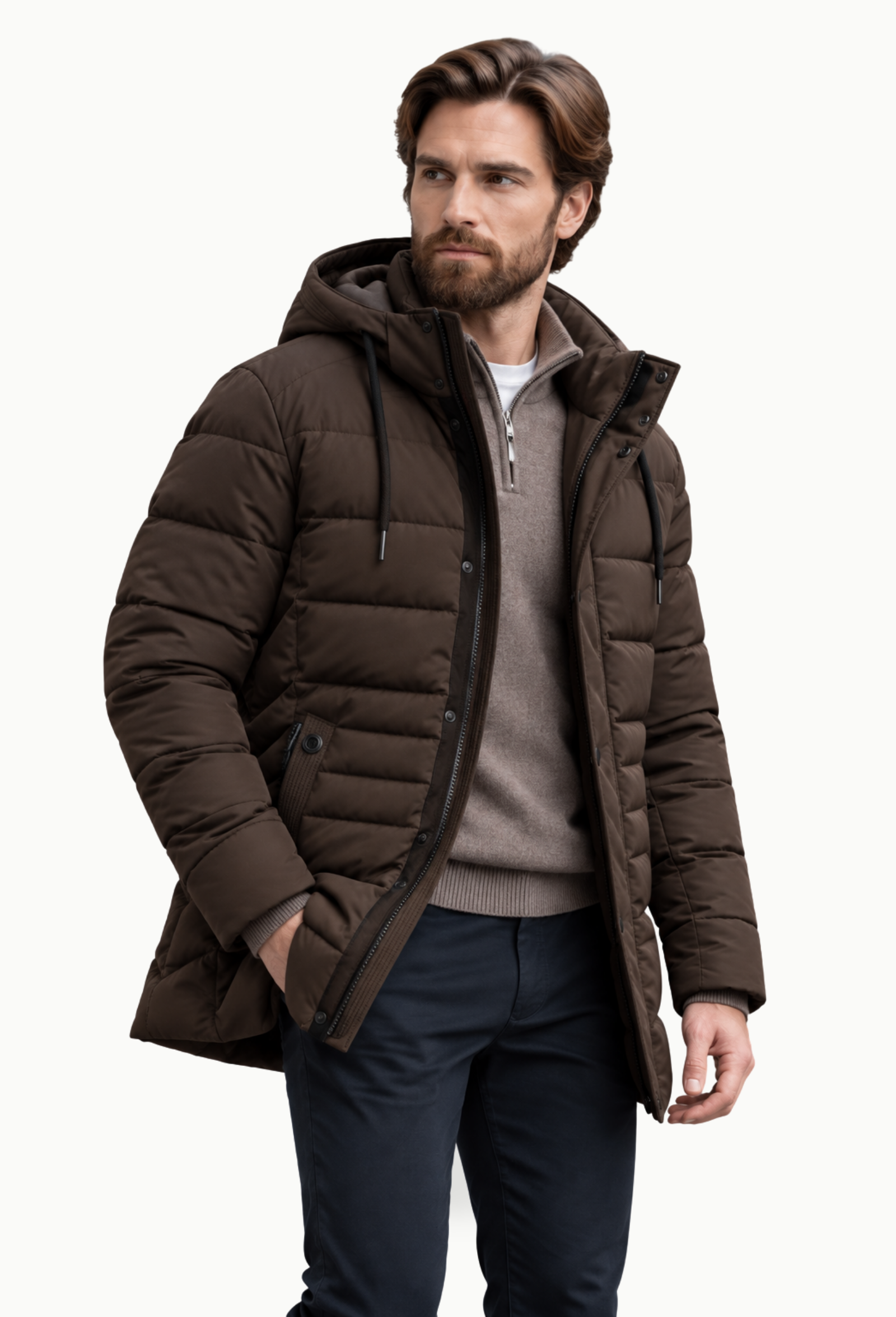Parka acolchada plaza marrón Capelhi