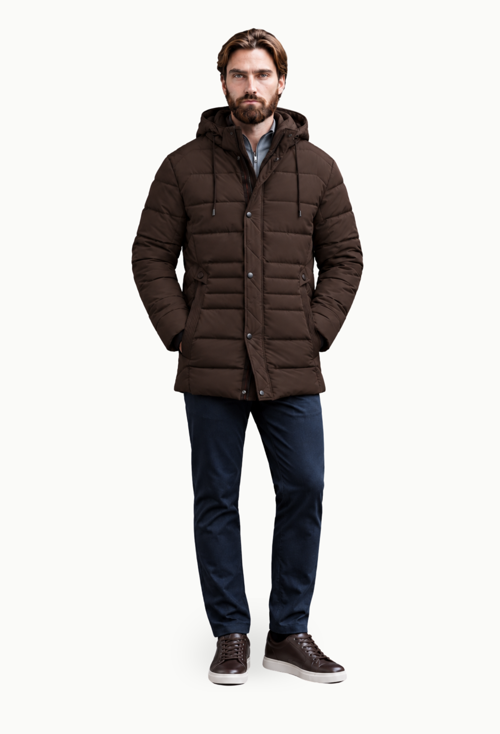 Parka acolchada plaza marrón Capelhi - Imagen 3