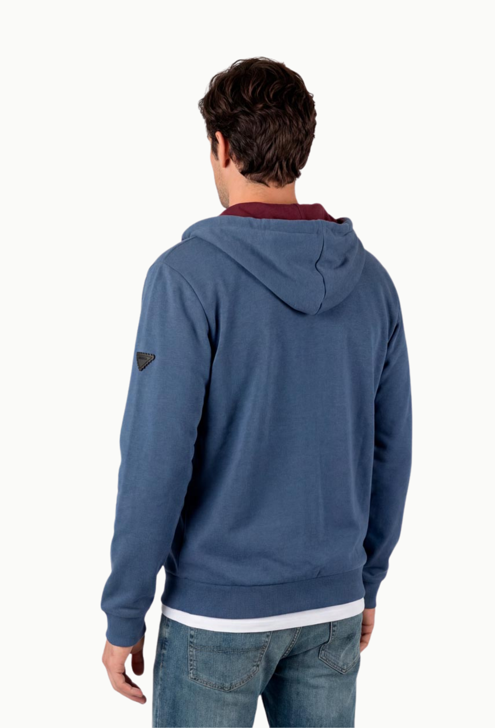 Sudadera Abierta Privata con Capucha Azul - Imagen 3