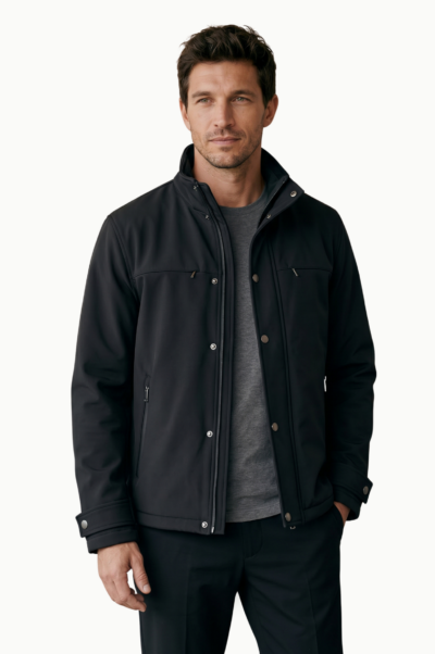 Cazadora Invierno Hombre Potes Negra Roberto