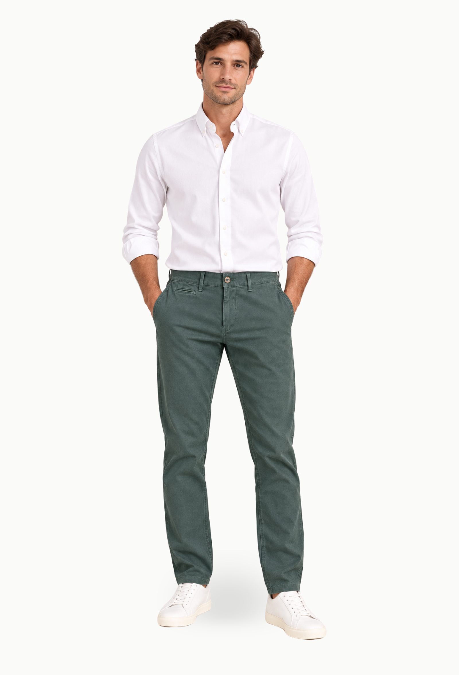 Pantalón chino Black Moustache Falso liso verde - Imagen 2