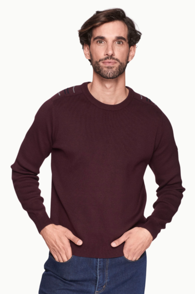 Jersey Montana cuello redondo berenjena Rever