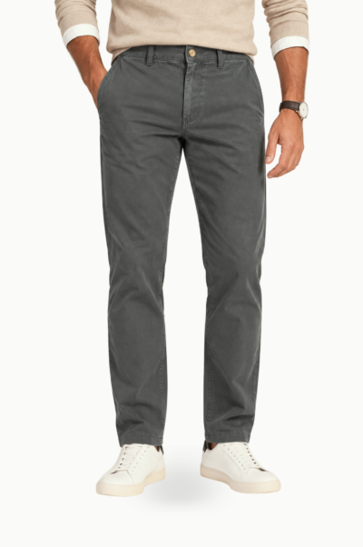 Pantalón chino Dos Galgos algodón elástico verde oscuro