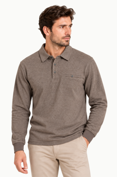 Polo Manga Larga Hombre Rowing Club moka
