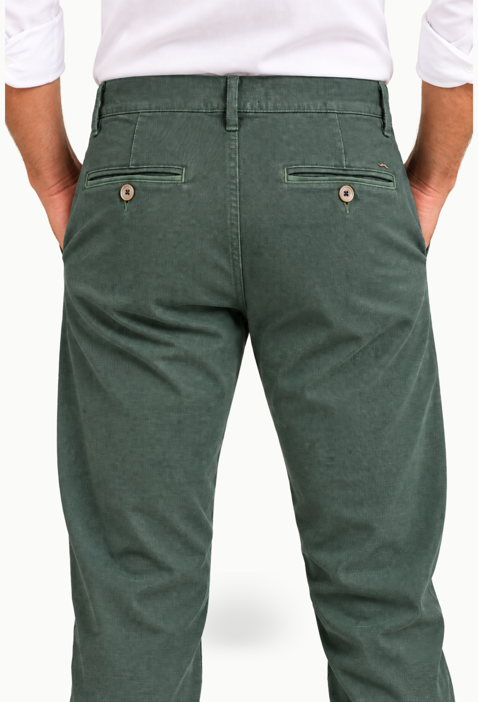 Pantalón chino Black Moustache Falso liso verde - Imagen 5