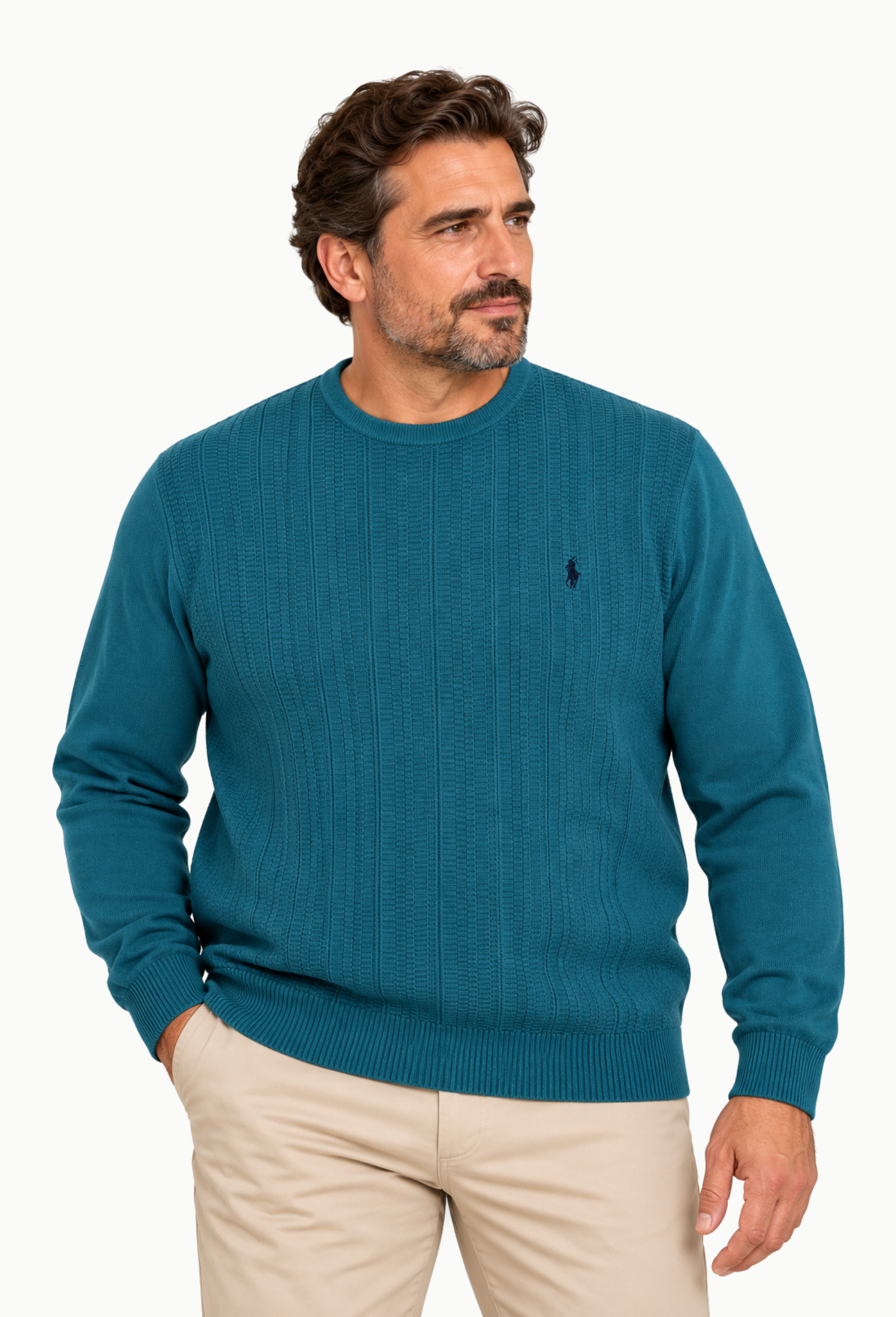 Jersey Arroyo Cuello Redondo Tallas Grandes Verde